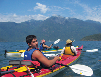IN THE WILD: Laurier Mathieu paddles the waters north of Desolation Sound.